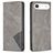 Mobigear Rhombus Slim iPhone Air Hülle Klapphülle - Grau