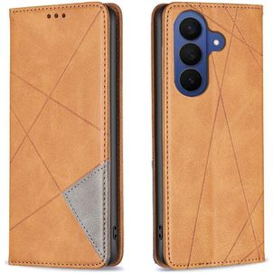 Mobigear Rhombus Slim Samsung Galaxy A27 Hülle Klapphülle - Cognac