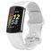 Mobigear Sport Dual Silikon Fitbit Charge 5 Armband Pin-and-Tuck-Verschluss - Weiß