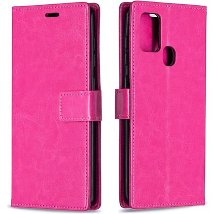Mobigear Wallet Samsung Galaxy A21s Klapphülle Portemonnaie - Magenta