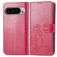 Mobigear Clover Google Pixel 9 Pro XL Hülle Klapphülle Geldbörse - Rot