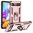 Mobigear Armor Ring Google Pixel 6a Hülle Hardcase Backcover Stoßfest mit Ringhalter - Roségold
