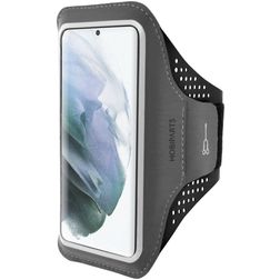 Mobiparts Comfort Fit Handyhalterung Joggen Samsung Galaxy S21 Sporthülle Neopren Sportarmband - Schwarz