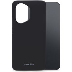 Mobilize Rubber Gelly Honor 600 Lite Hülle Flexibles TPU Backcover - Schwarz