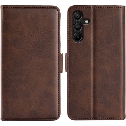 Mobigear Slim Magnet Samsung Galaxy M15 Hülle Klapphülle Geldbörse - Braun