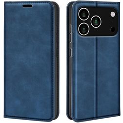 Mobigear Retro Slim iPhone 18 Pro Hülle Klapphülle Geldbörse - Dunkelblau