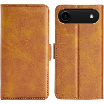 Mobigear Slim Magnet iPhone Air Hülle Klapphülle Geldbörse - Cognac