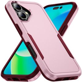 Mobigear Heavy Armor iPhone 16 Hülle Hardcase Backcover Stoßfest - Pink
