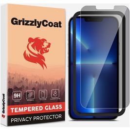 GrizzlyCoat Easy Fit AntiSpy iPhone 13 Pro Max Panzerglas Gehärtetes Glas Displayschutz Privacy - Hüllenfreundlich + Applikator