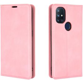 Mobigear Retro Slim OnePlus Nord N10 5G Hülle Klapphülle Geldbörse - Pink Mobigear Retro Slim OnePlus Nord N10 5G Hülle Klapphülle Geldbörse - Pink