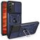 Mobigear Armor Ring Cam Slide Samsung Galaxy S22 Hülle Hardcase Backcover Stoßfest mit Ringhalter und Kamera Slider - Blau