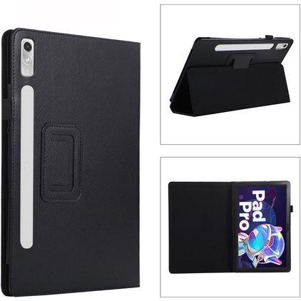 Mobigear Classic Lenovo Tab P11 Pro Gen 2 Hülle Klapphülle + Stifthalter - Schwarz