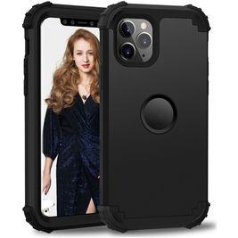 Mobigear Ultra Tough iPhone 11 Pro Max Hülle Hardcase Backcover Stoßfest - Schwarz