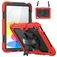 Mobigear SureGrip Xtreme iPad 10 (2022) Hülle Kunststoff,Silikon Backcover + Schulterträger + Ständer - Schwarz / Rot