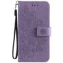 Mobigear Flowers OPPO A54 5G Hülle Klapphülle Geldbörse - Lila