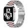 Mobigear Antwerp Edelstahl Apple Watch Armband Faltschließe - 49/46/45/44 mm - Pink / Silber