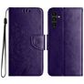 Mobigear Flowers Samsung Galaxy A36 Hülle Klapphülle Geldbörse - Lila