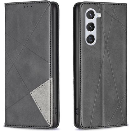 Mobigear Rhombus Slim Samsung Galaxy S25 Klapphülle - Schwarz