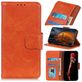 Mobigear Classy Motorola Moto E22 Hülle Klapphülle Geldbörse - Orange
