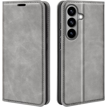 Mobigear Retro Slim Samsung Galaxy S26 Hülle Klapphülle Geldbörse - Grau