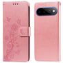 Mobigear Flowers Google Pixel 11 Pro XL Hülle Klapphülle Geldbörse - Pink
