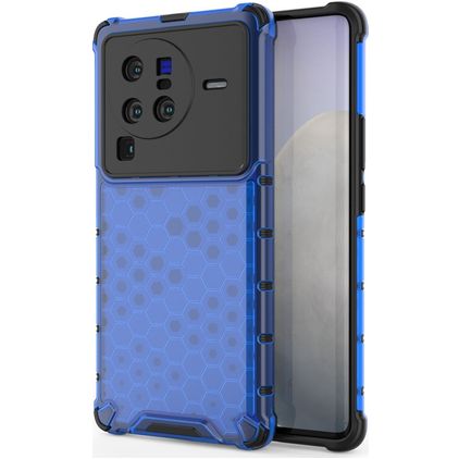 Mobigear Honeycomb Vivo X80 Pro Hardcase Backcover Shockproof - Blau