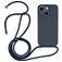 Mobigear Lanyard iPhone 14 Plus Silikon Handykette - Dunkelblau