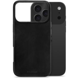Mobilize Premium iPhone 17 Pro MagSafe Hülle Echtes Leder Backcover - Schwarz