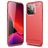 Mobigear Brushed Slim iPhone 13 Pro Max Hülle Flexibles TPU Backcover - Rot