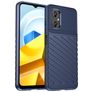 Mobigear Groove POCO M5 Hülle Flexibles TPU Backcover - Blau