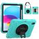 Mobigear SureGrip iPad 10 (2022) Hülle Kunststoff,Silikon Backcover + Stifthalter + Schulterträger + Ständer - Türkis