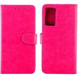 Mobigear Wallet OPPO Reno 6 Pro 5G Hülle Klapphülle Geldbörse - Magenta