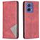 Mobigear Rhombus Slim Motorola Moto G85 Hülle Klapphülle - Rot