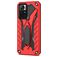 Mobigear Armor Stand Xiaomi Redmi Note 11T Hülle Hardcase Backcover Stoßfest mit Ständer - Rot