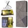 Mobigear Rhombus Google Pixel 7a Klapphülle Portemonnaie - Grau
