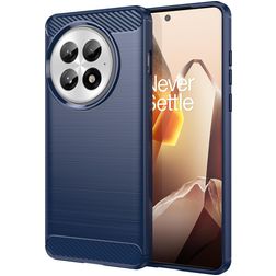 Mobigear Brushed Slim OnePlus 13 Hülle Flexibles TPU Backcover - Blau