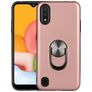 Mobigear Shock Proof Protective Magnetic Ring Holder Case Rose Gold Samsung Galaxy A01