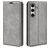 Mobigear Retro Slim Samsung Galaxy S24 FE Hülle Klapphülle Geldbörse - Grau