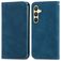 Mobigear Retro Slim Samsung Galaxy S25 Hülle Klapphülle Geldbörse - Blau