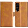 Mobigear Slim Magnet Samsung Galaxy S23 FE Hülle Klapphülle Geldbörse - Cognac