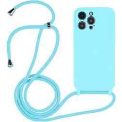 Mobigear Lanyard iPhone 14 Pro Silikon Handykette - Blau