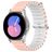 Mobigear Ocean Silikon Smartwatch Armband Dornschließe - 20-mm-Universalanschluss - Weiß / Pink