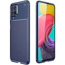 Mobigear Racing Samsung Galaxy M53 Hülle Flexibles TPU Backcover - Blau