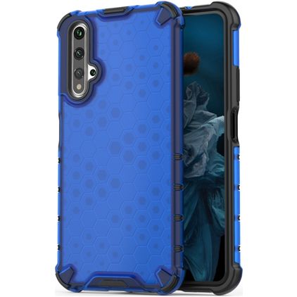 Mobigear Honeycomb Huawei Nova 5T Hülle Hardcase Backcover Stoßfest - Blau