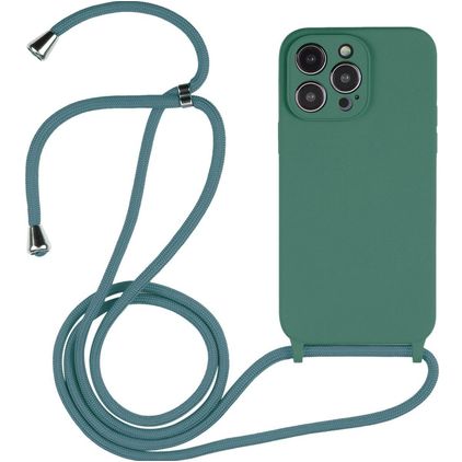 Mobigear Lanyard iPhone 14 Pro Silikon Handykette - Grün