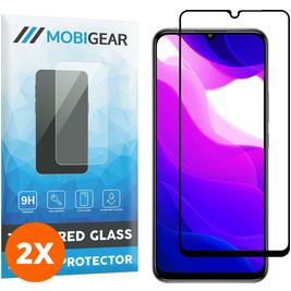 Mobigear Premium Xiaomi Mi 10 Lite Panzerglas Gehärtetes Glas Displayschutz - Hüllenfreundlich - Schwarz (2er Pack)
