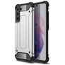 Mobigear Outdoor Samsung Galaxy S21 FE Hülle Hardcase Backcover Stoßfest - Silber