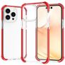 Mobigear Full Bumper iPhone 14 Pro Max Hülle Hardcase Backcover Stoßfest - Transparent / Rot