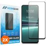 Mobigear Premium HTC U23 Pro Panzerglas Gehärtetes Glas Displayschutz - Hüllenfreundlich - Schwarz (2er Pack)