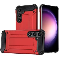Mobigear Outdoor Samsung Galaxy S24 Hülle Hardcase Backcover Stoßfest - Rot
